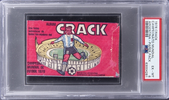 1978 Futbol Unopened Crack Pack - PSA EX-MT 6